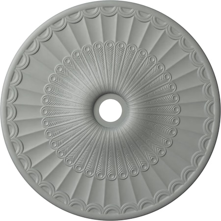 Ekena Millwork Galveston Ceiling Medallion (Canopies up to 4 3/4"), 36 5/8"OD x 3 5/8"ID x 2 3/8"P, Primed White CM36GL